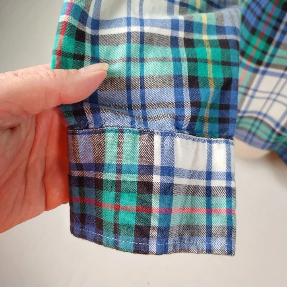 J. Crew The Broken In Oxford Shirt Men's XLarge Button Down Plaid Casual Wear